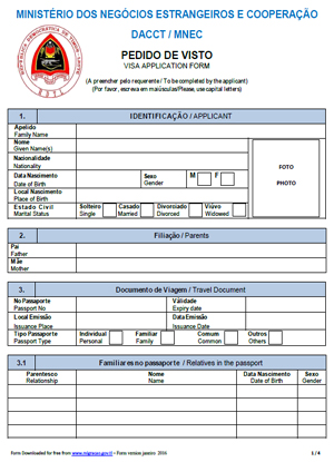 Visa Application Form Website Version pdf thumbnail